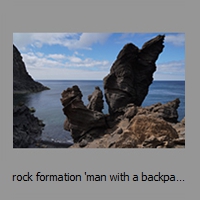 rock formation 'man with a backpack'